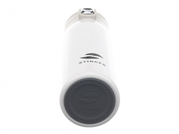 Термокружка Stinger, 0,42 л, сталь/пластик/силикон, белый, 6,5 x 7,5 x 21,9 см 