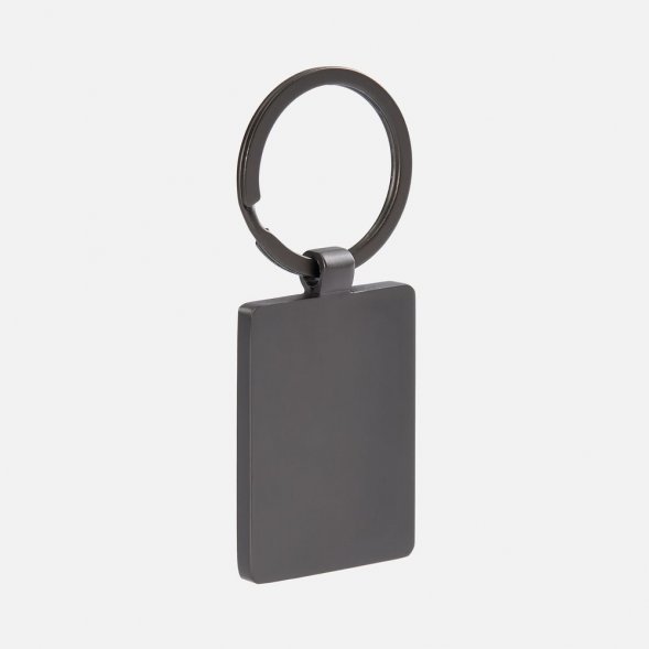 Брелок Gun Metal Leather Rectangle, графитовый 