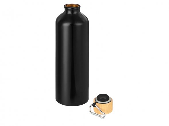 Бутылка Hip M Bamboo с карабином, 770 мл, черный 