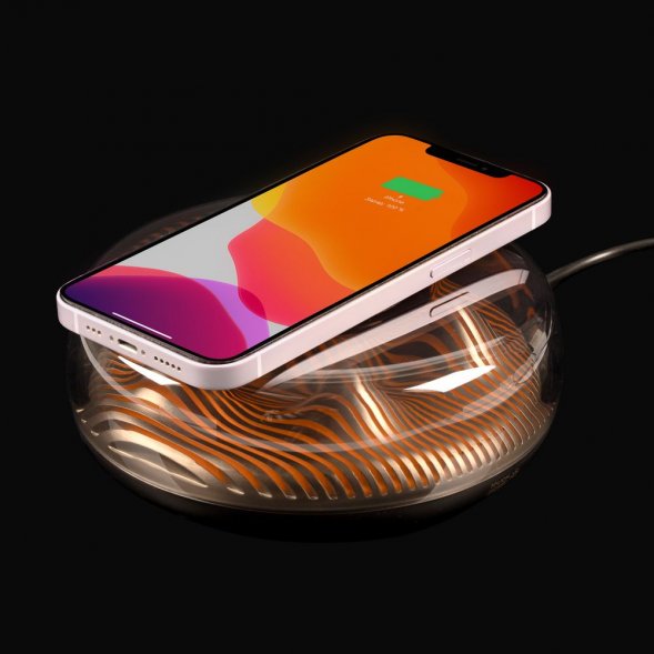 Станция для беспроводной зарядки с подсветкой apexPoint, черная 