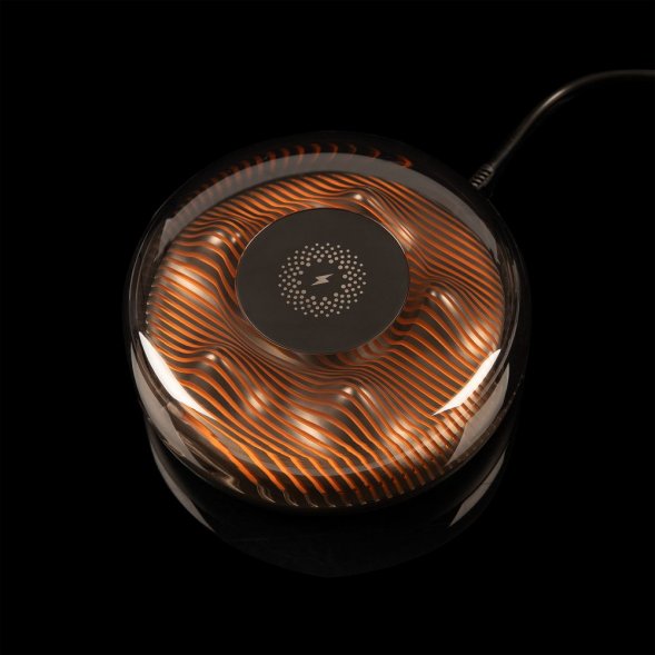 Станция для беспроводной зарядки с подсветкой apexPoint, черная 