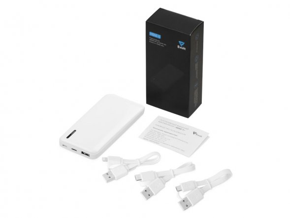 Внешний аккумулятор Evolt Mini-5, 5000 mAh, белый 