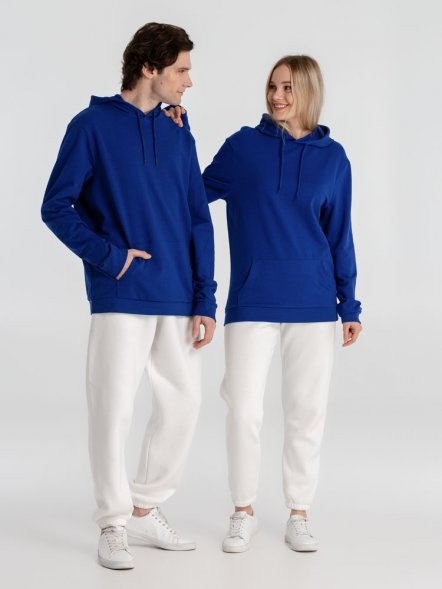 Толстовка с капюшоном унисекс Hoodie, ярко-синяя 