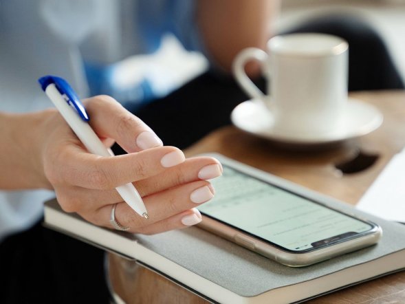 Ручка шариковая Favorite, белая с синим 