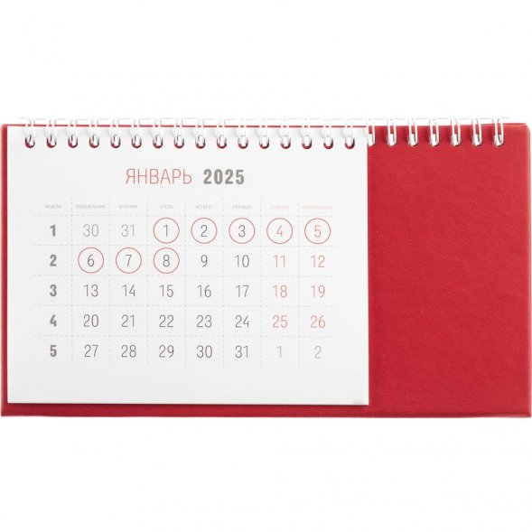 Календарь настольный Brand, красный 