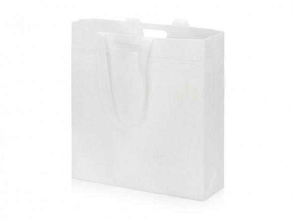 Сумка для покупок из спанбонда Ambit, 380*120*400 с ручкой 550/30 мм, белый 