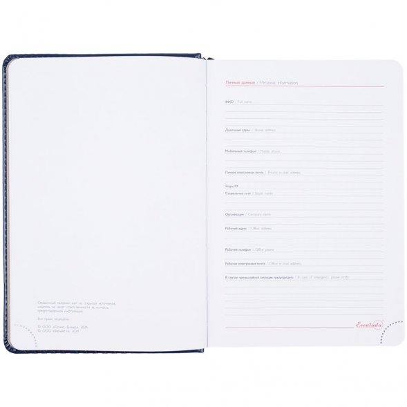 Ежедневник Faro, датированный, синий 