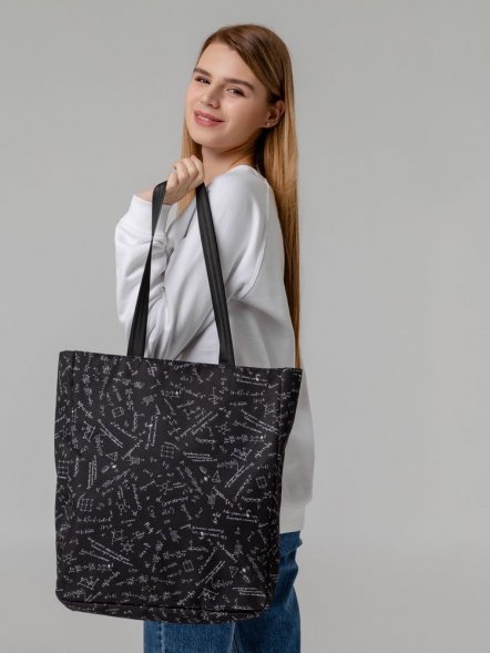 Сумка для покупок «Примерная», черная 