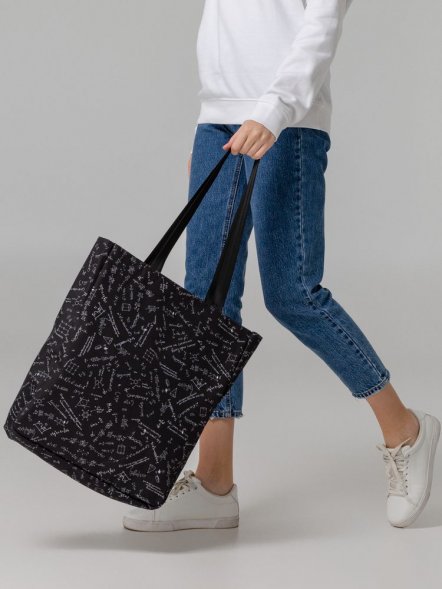 Сумка для покупок «Примерная», черная 