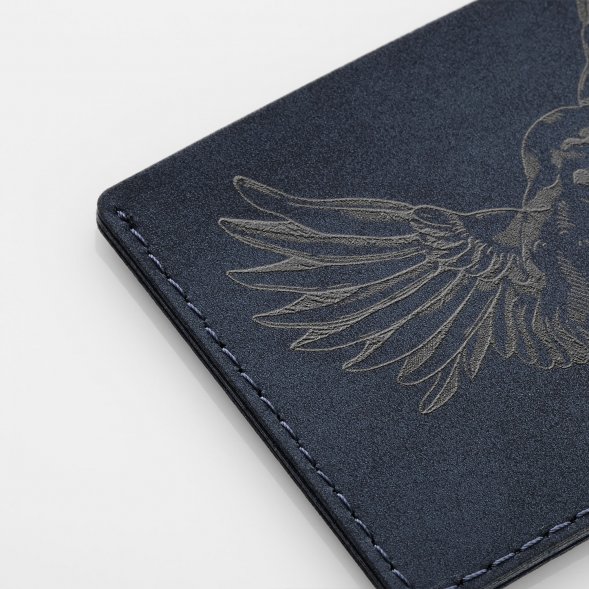 Кардхолдер Nuba со скошенным карманом, синий 