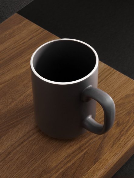 Кружка Mugful, темно-серая (графитовая) 