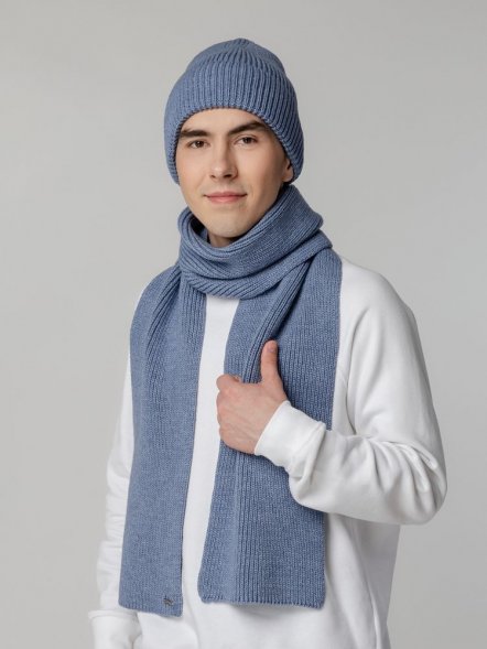 Шарф Tommi, голубой меланж 