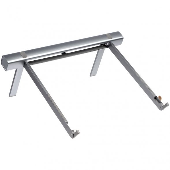 Подставка для ноутбука и планшета Rail Top, серебристая 