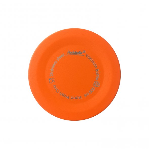 Термобутылка вакуумная герметичная Fresco, оранжевая, зернистое покрытие 