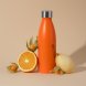 Термобутылка вакуумная герметичная Fresco, оранжевая, зернистое покрытие 