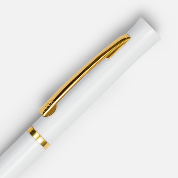 Ручка шариковая Euro Gold, белая 