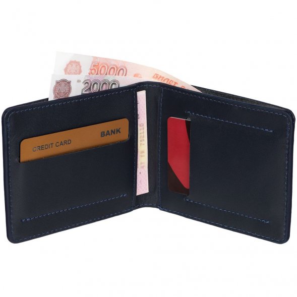 Портмоне Remini, темно-синее 