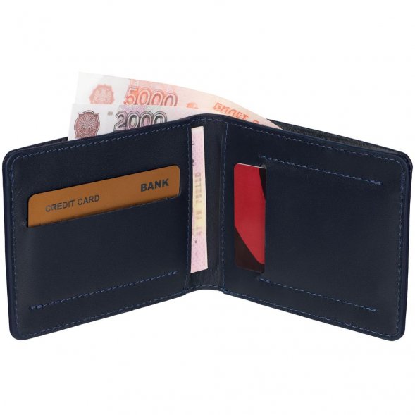 Портмоне Remini, темно-синее 