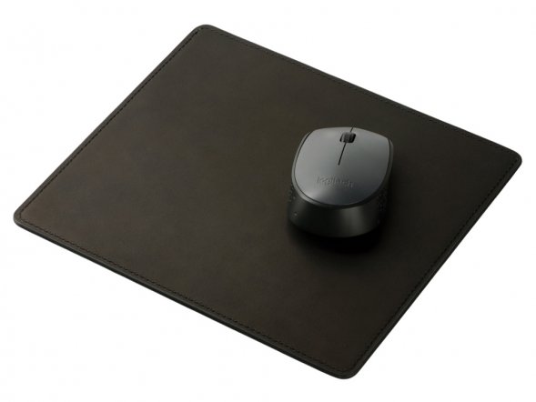 Кожаный коврик для мышки, черный 