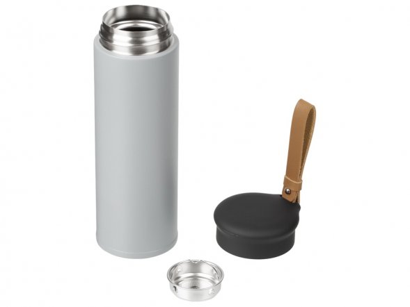 Вакуумный термос Engage, 450 мл, тубус, средне-серый 