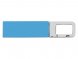 Флеш-карта USB 2.0 16 Gb с карабином Hook, голубой/серебристый 