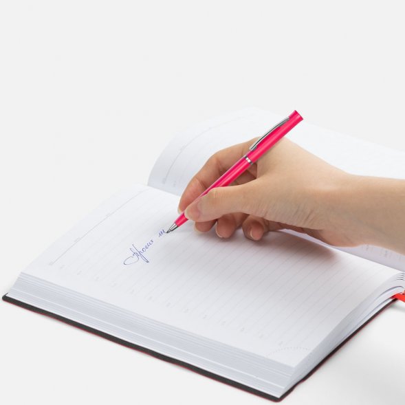 Ручка шариковая Euro Chrome, розовая 