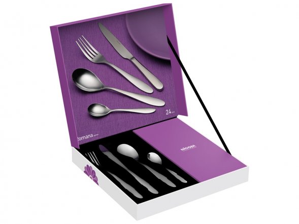 Набор столовых приборов, 24 предмета, NADOBA, серия ROMANA 