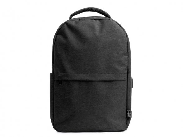 Рюкзак GREGOR из переработанного полиэстера RPET 600D, черный 