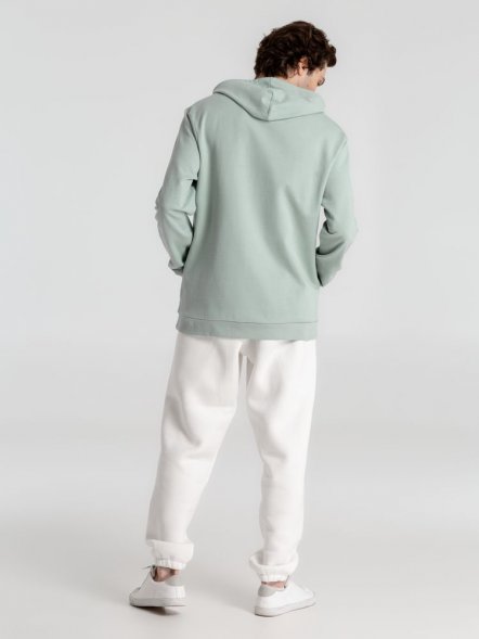 Толстовка с капюшоном унисекс Hoodie, серо-зеленая 