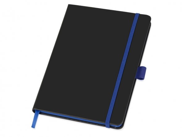 Блокнот Color edge A5, черный/ярко-синий 