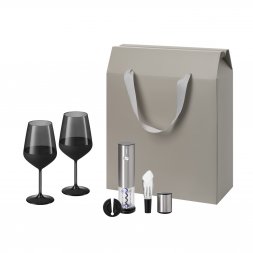 Подарочный набор Black Edition, Vintaro (2 бокала + набор для вина)