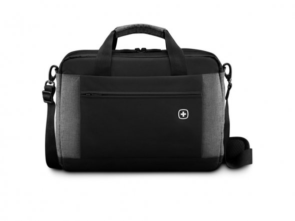 Портфель для ноутбука 16&amp;#039;&amp;#039; WENGER Underground, черный/серый, полиэстер, 43 x 9 x 31 см, 9 л 