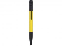 Ручка-стилус пластиковая шариковая многофункциональная (6 функций) Multy, желтый