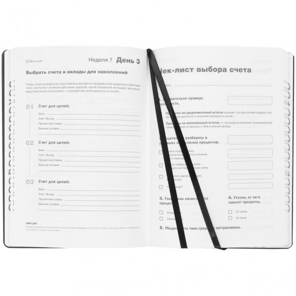 Ежедневник «Финансовая грамотность», недатированный, черный 