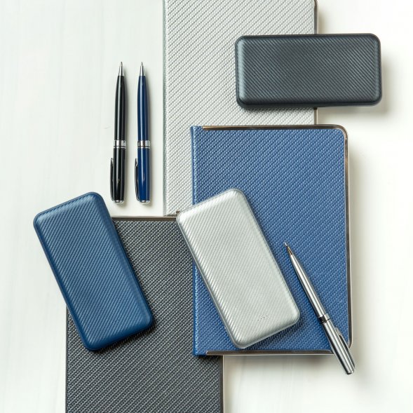 Внешний аккумулятор Carbon PB 10000 mAh, синий металлик 