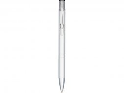 Кнопочная шариковая ручка Moneta из анодированного алюминия, черные чернила, серебристый