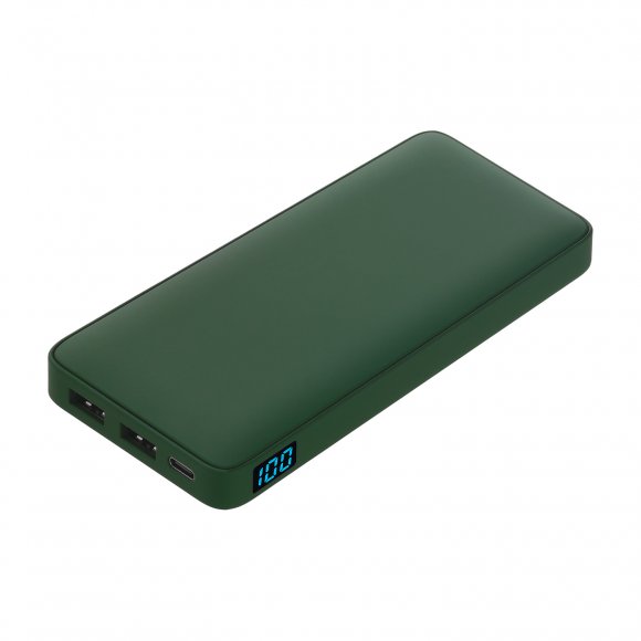 Внешний аккумулятор с подсветкой Ancor Plus 10000 mAh, зеленый 