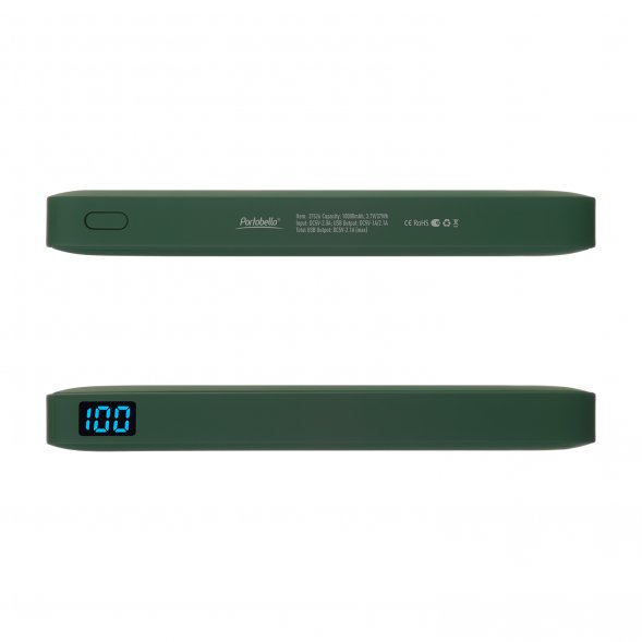 Внешний аккумулятор с подсветкой Ancor Plus 10000 mAh, зеленый 