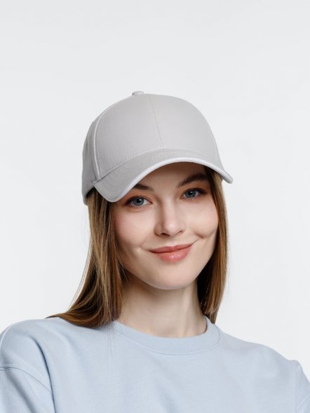 Бейсболка Spiker, серая с белым 
