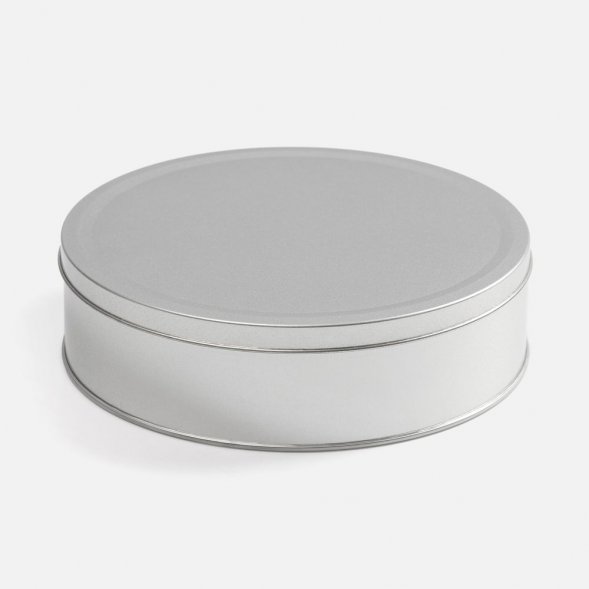 Коробка Pragmax L, круглая, серебристая 