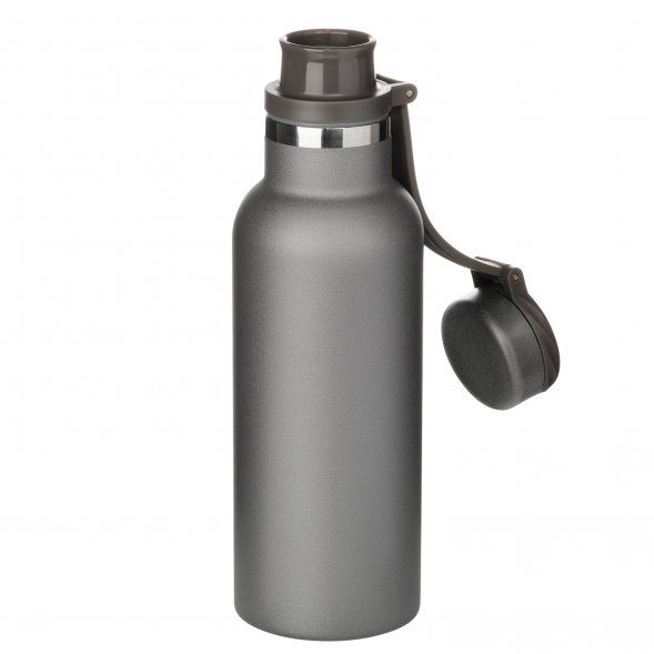 Термобутылка вакуумная герметичная Modena, серая, гладкое покрытие 