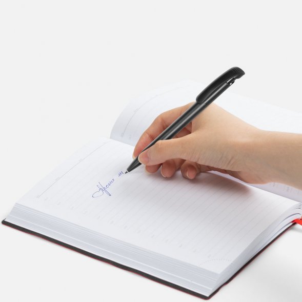 Ручка шариковая Clear Solid, черная 