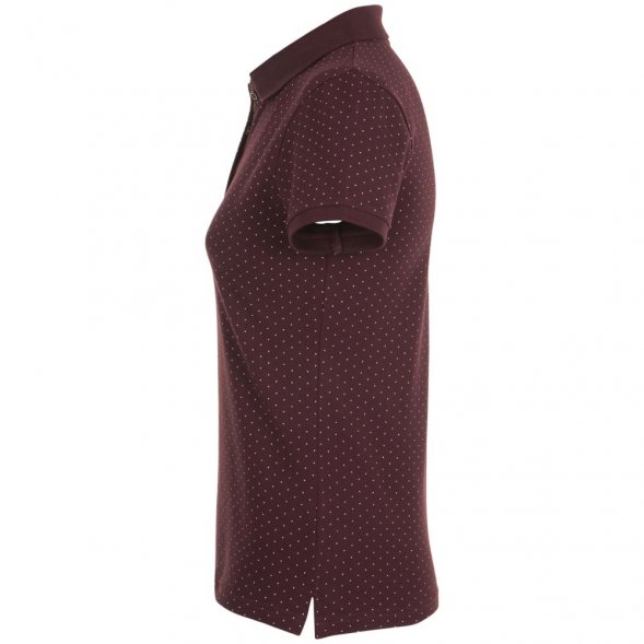 Рубашка поло женская Brandy Women, бордовая с белым 