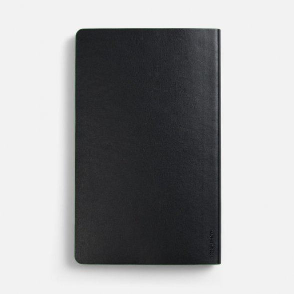 Ежедневник Trait, недатированный, черный с зеленым 