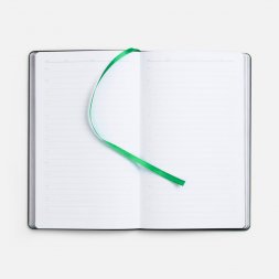 Ежедневник Trait, недатированный, черный с зеленым