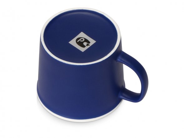 Матовая кружка Nancy 360 мл цветная снаружи, белая внутри, синий 