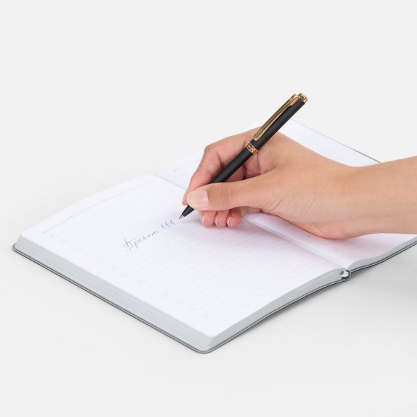 Ручка шариковая Delgado, матовая черная 