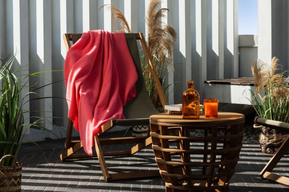 Флисовый плед Warm&amp;amp;Peace, розовый (коралловый) 