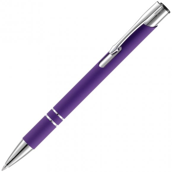 Ручка шариковая Keskus Soft Touch, фиолетовая 
