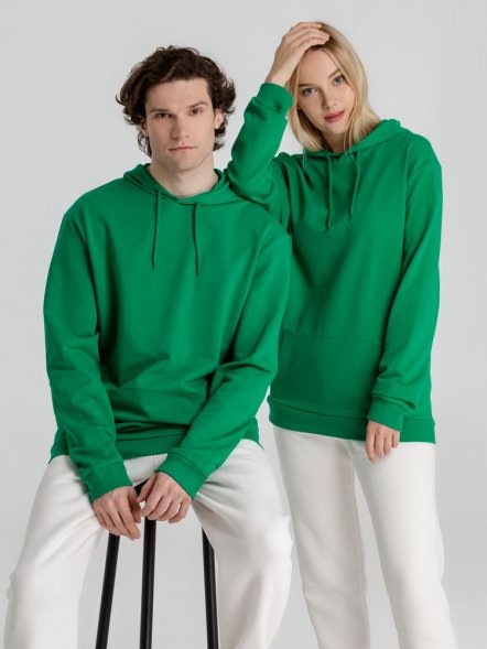 Толстовка с капюшоном унисекс Hoodie, зеленая 